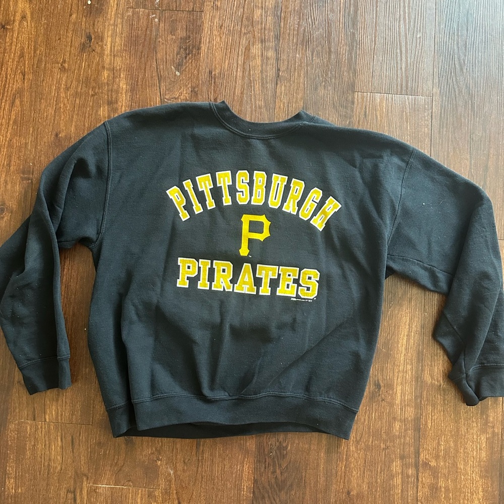 Pittsburgh Pirates Black Crewneck Sweater Size Large (L)